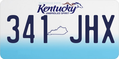 KY license plate 341JHX