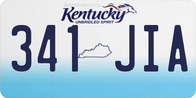 KY license plate 341JIA