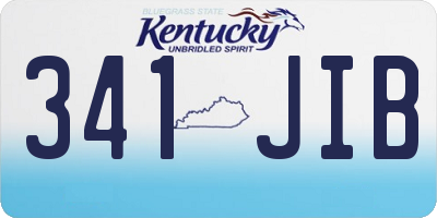 KY license plate 341JIB