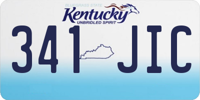 KY license plate 341JIC