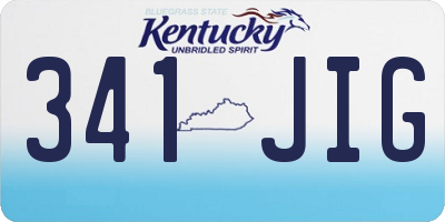 KY license plate 341JIG