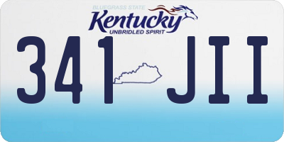 KY license plate 341JII