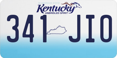 KY license plate 341JIO