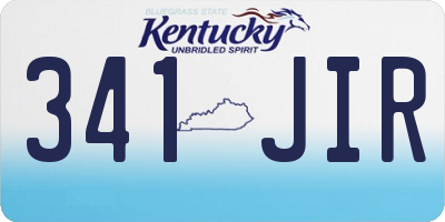 KY license plate 341JIR
