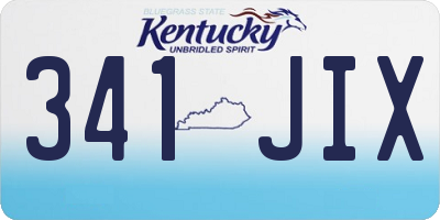 KY license plate 341JIX