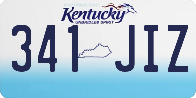 KY license plate 341JIZ