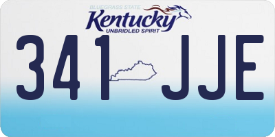 KY license plate 341JJE