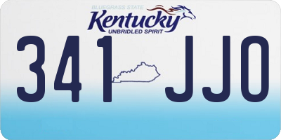 KY license plate 341JJO