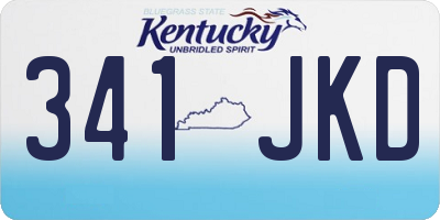 KY license plate 341JKD