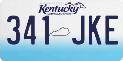 KY license plate 341JKE