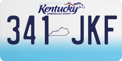 KY license plate 341JKF