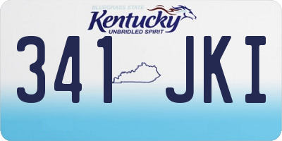 KY license plate 341JKI
