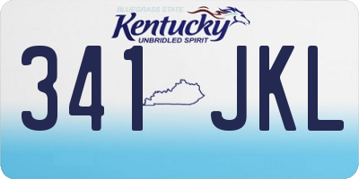 KY license plate 341JKL