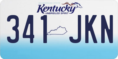 KY license plate 341JKN
