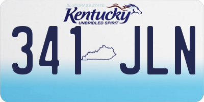KY license plate 341JLN