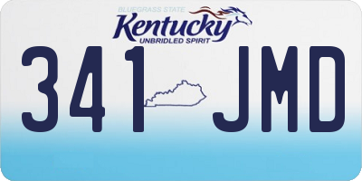 KY license plate 341JMD