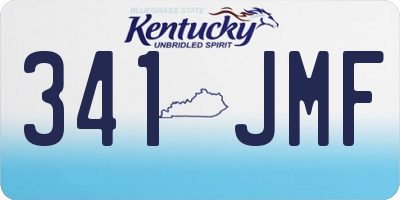 KY license plate 341JMF