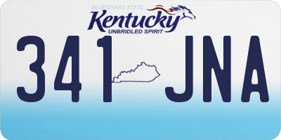 KY license plate 341JNA