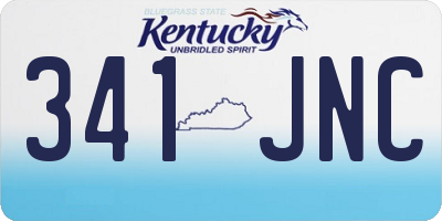 KY license plate 341JNC