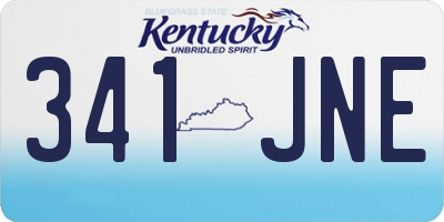 KY license plate 341JNE