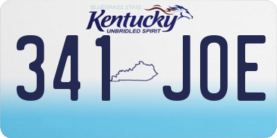 KY license plate 341JOE