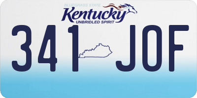 KY license plate 341JOF