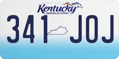 KY license plate 341JOJ