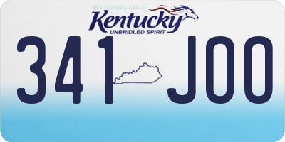 KY license plate 341JOO