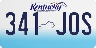 KY license plate 341JOS