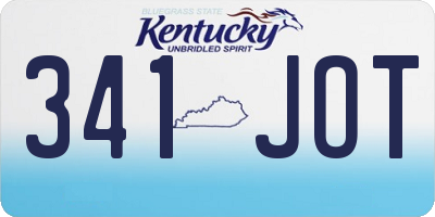 KY license plate 341JOT