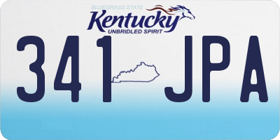 KY license plate 341JPA