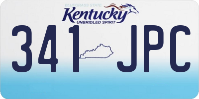 KY license plate 341JPC