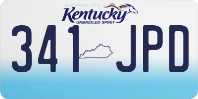 KY license plate 341JPD