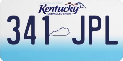 KY license plate 341JPL