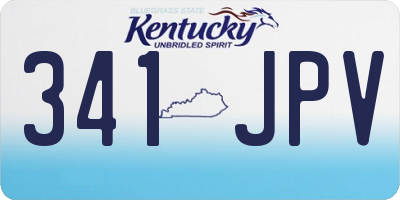 KY license plate 341JPV