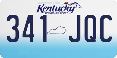 KY license plate 341JQC