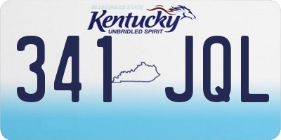 KY license plate 341JQL