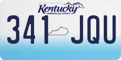 KY license plate 341JQU
