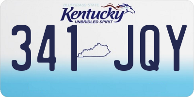KY license plate 341JQY