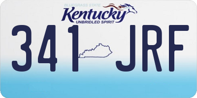 KY license plate 341JRF