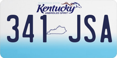 KY license plate 341JSA