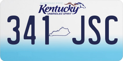 KY license plate 341JSC