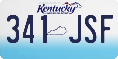 KY license plate 341JSF