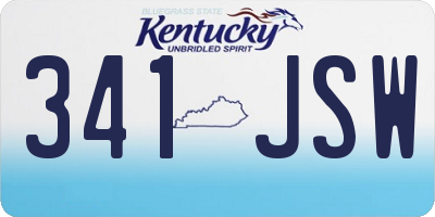 KY license plate 341JSW