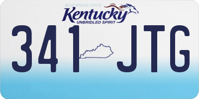 KY license plate 341JTG