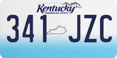 KY license plate 341JZC