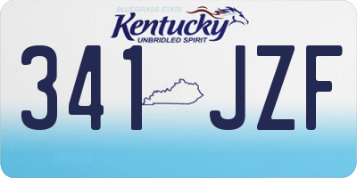 KY license plate 341JZF