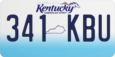 KY license plate 341KBU