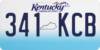 KY license plate 341KCB
