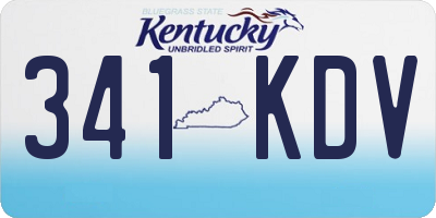 KY license plate 341KDV